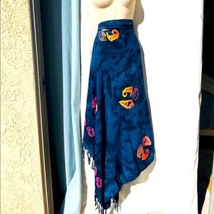 Long sarong women’s swimsuit wrap cover up 100% rayon